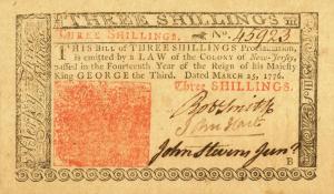 Gallery image for United States pS1820: 3 Shillings