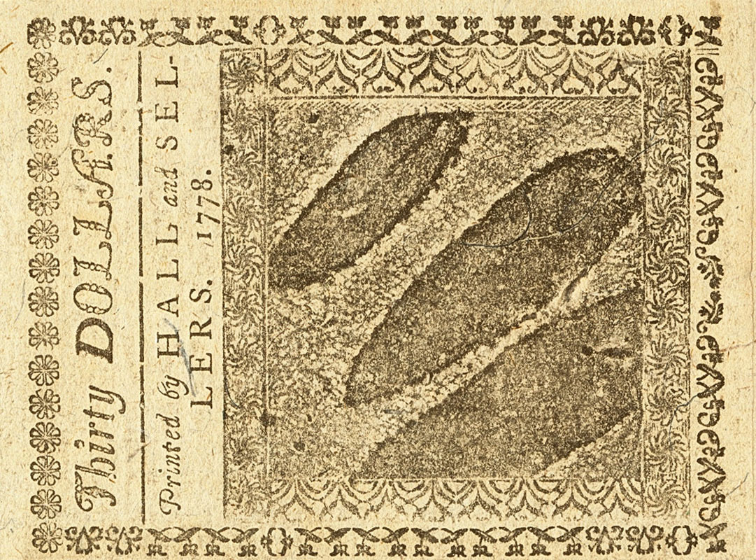 Back of United States pS183: 30 Dollars from 1778