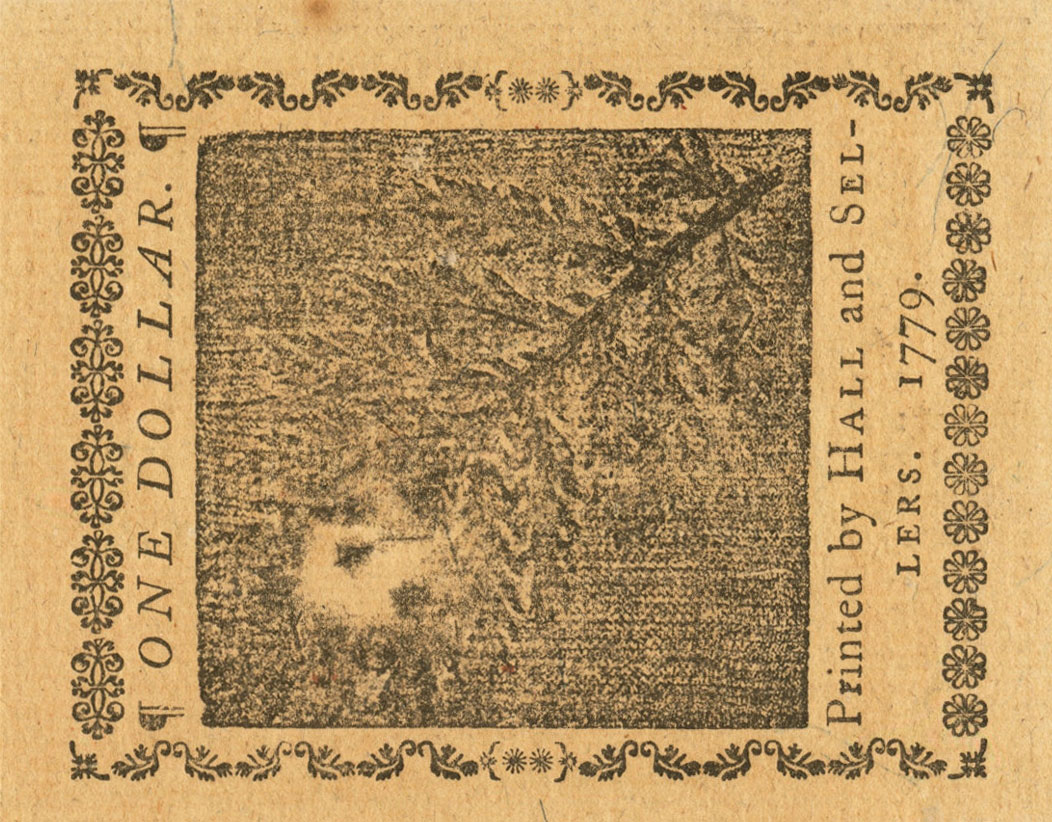 Back of United States pS187: 1 Dollar from 1779