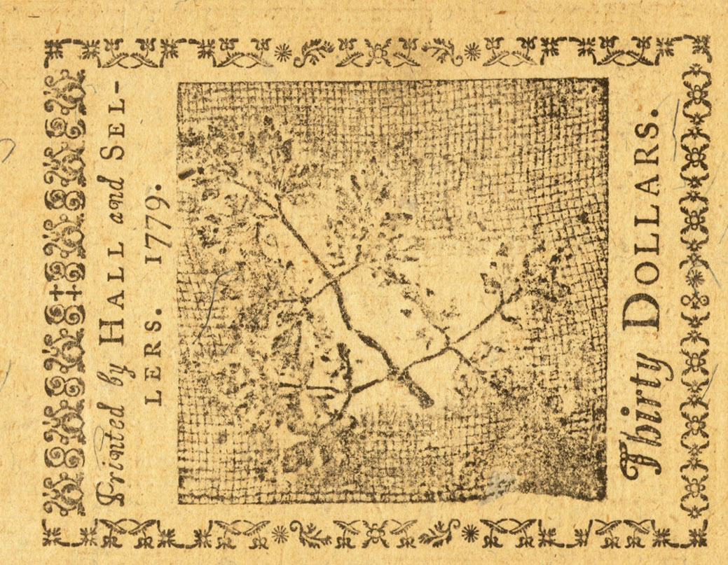 Back of United States pS193: 30 Dollars from 1779