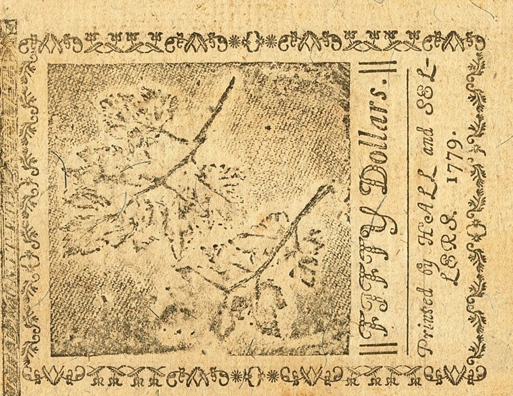 Back of United States pS197: 50 Dollars from 1779
