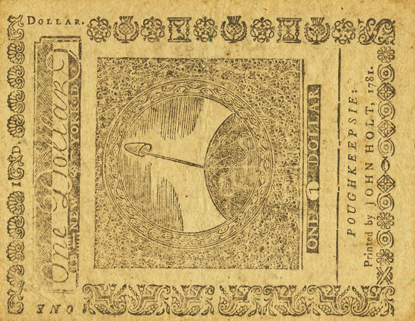 Back of United States pS2067: 1 Dollar from 1781