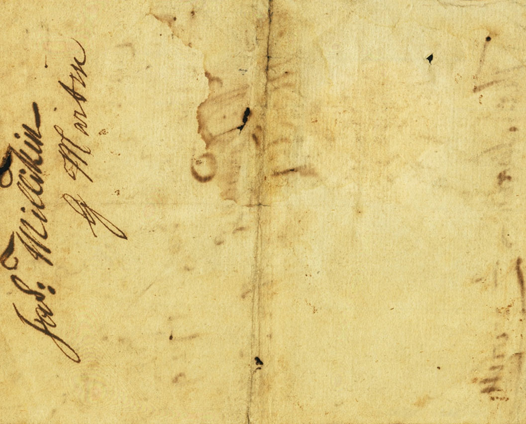 Back of United States pS2109: 3 Pounds from 1729