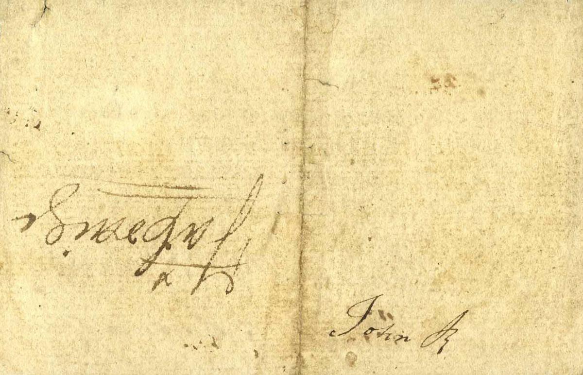 Back of United States pS2225: 4 Dollars from 1775