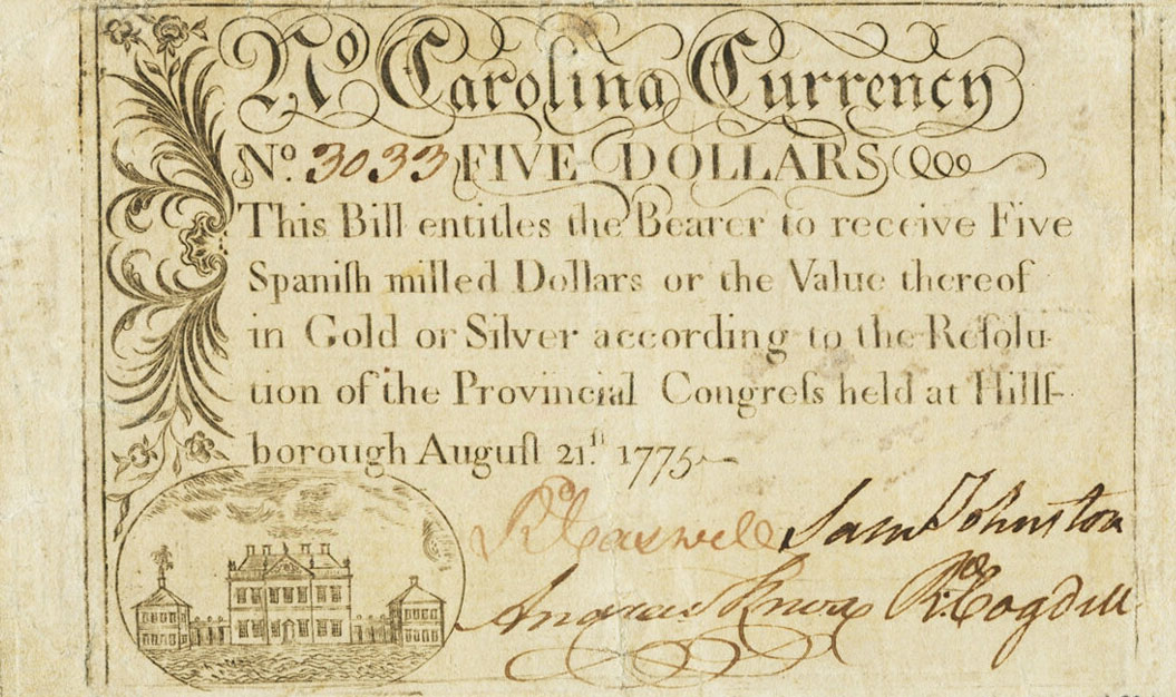 Front of United States pS2226: 5 Dollars from 1775