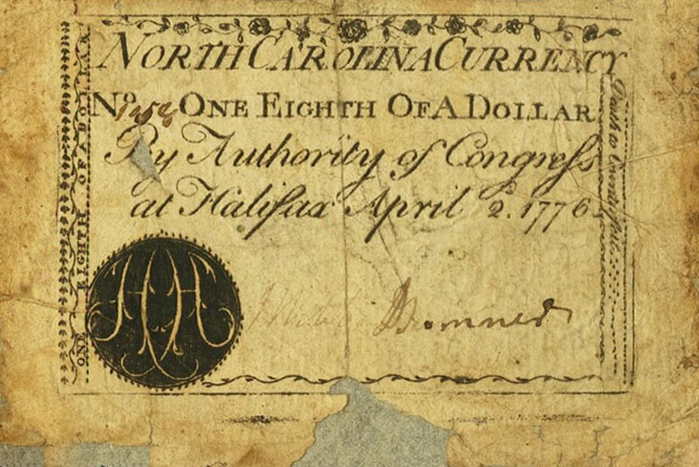 Front of United States pS2230d: 0.125 Dollar from 1776