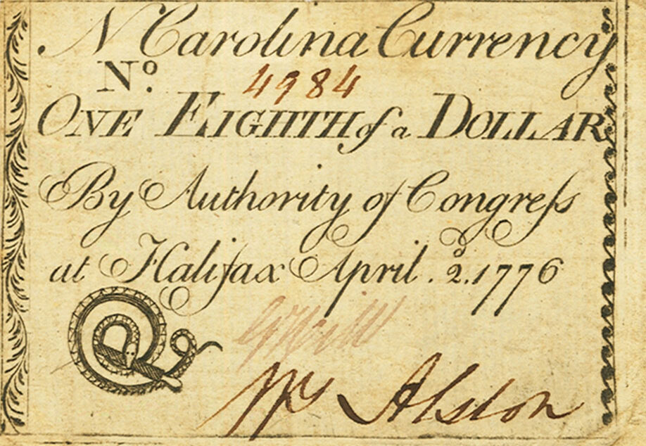 Front of United States pS2230g: 0.125 Dollar from 1776