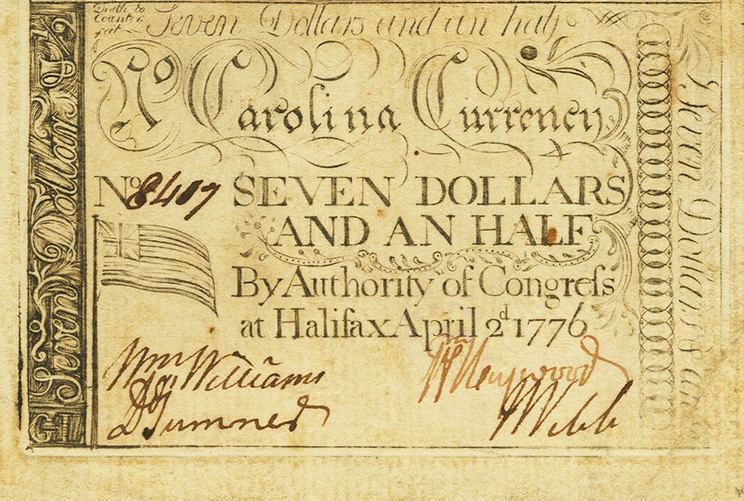 Front of United States pS2240: 7.5 Dollars from 1776