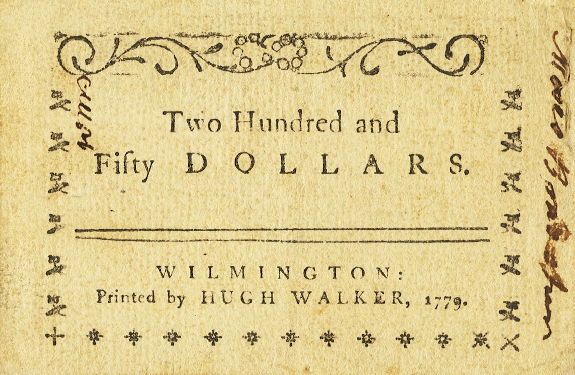 Back of United States pS2265: 250 Dollars from 1779