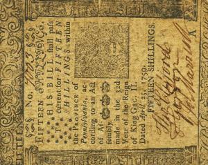 pS2482 from United States: 15 Shillings from 1759