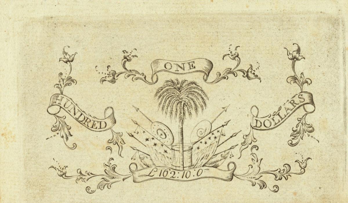 Back of United States pS3294: 100 Dollars from 1779