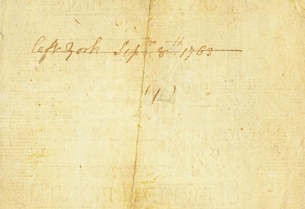 Back of United States pS3471: 1 Shilling from 1758