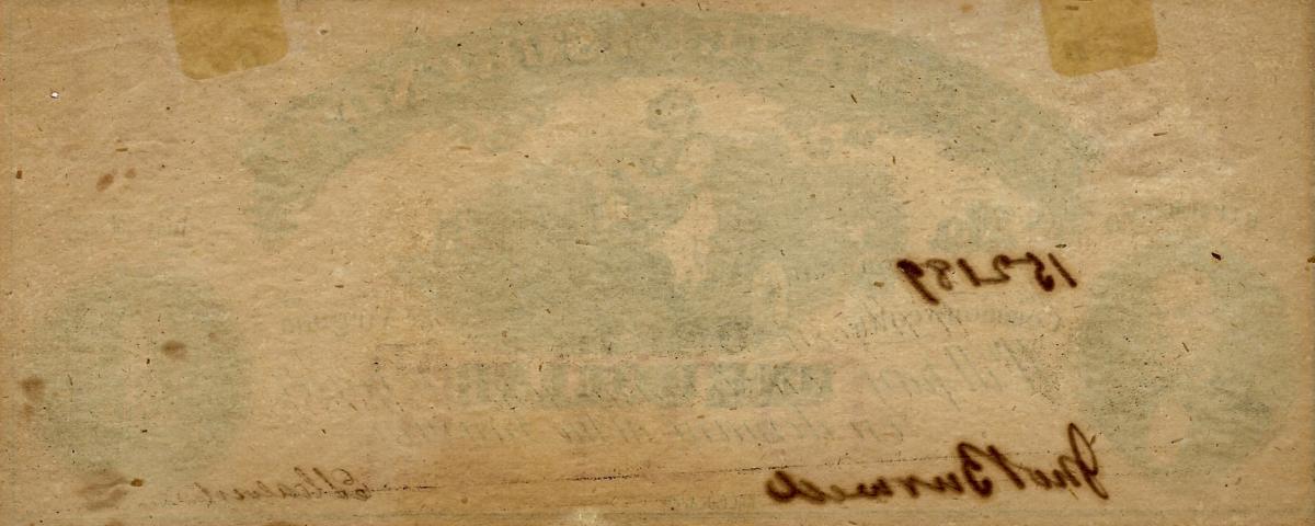 Back of United States pS3681b: 1 Dollar from 1862