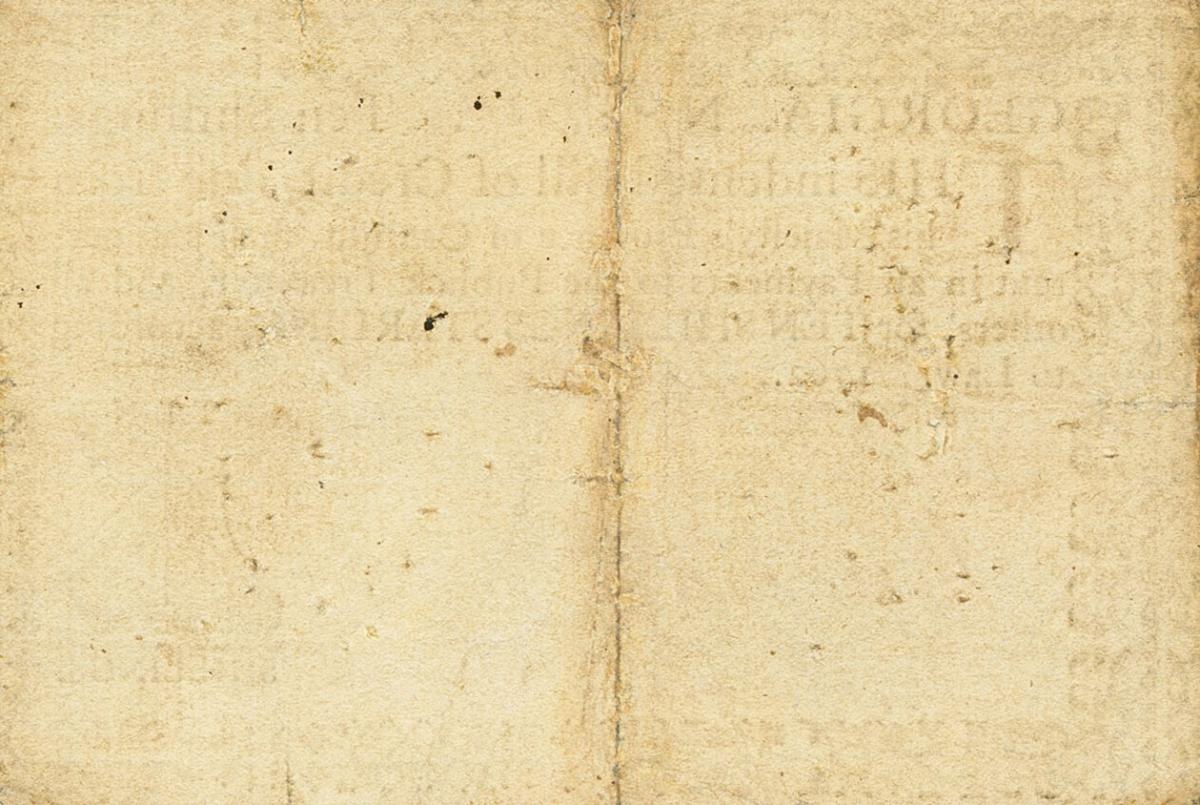 Back of United States pS742: 10 Shillings from 1762