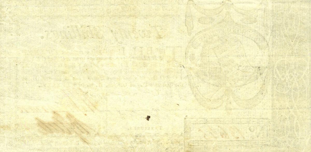 Back of United States pS851: 20 Shillings from 1786