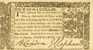 pS951 from United States: 0.33 Dollar from 1767