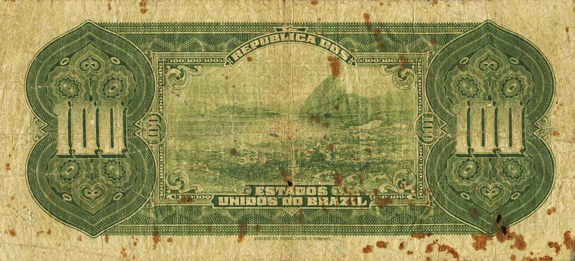 Back of Brazil p109D: 100 Mil Reis from 1924