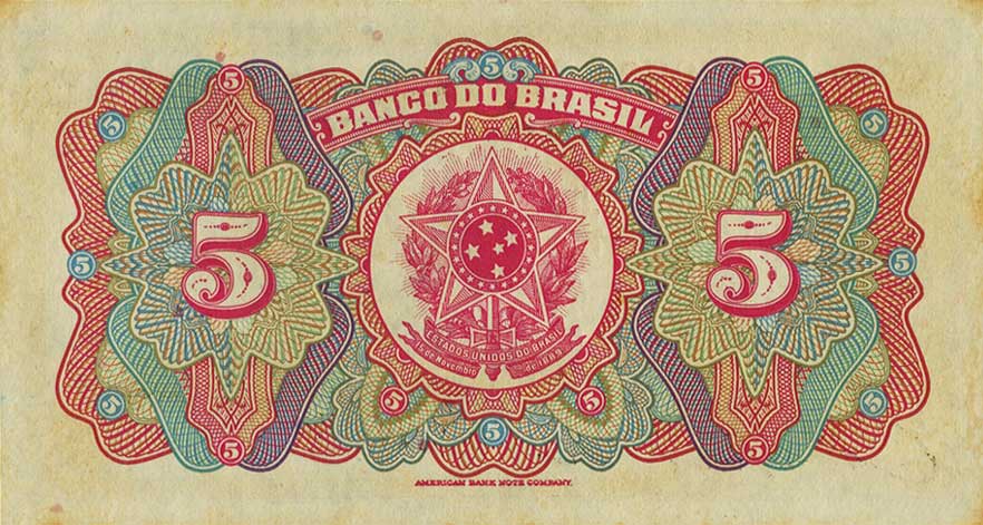 Back of Brazil p112a: 5 Mil Reis from 1923