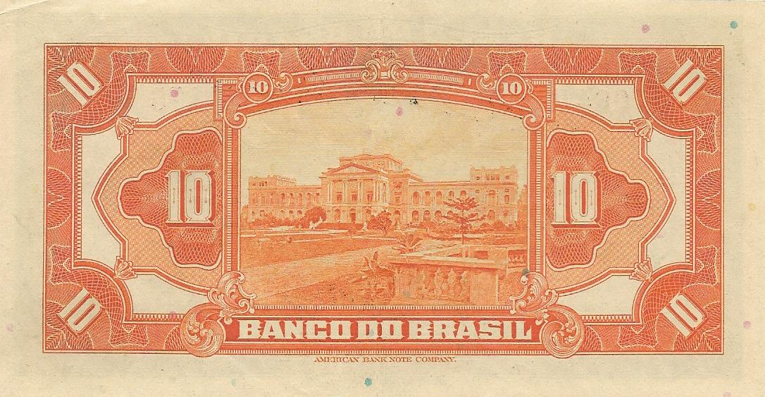Back of Brazil p114a: 10 Mil Reis from 1923