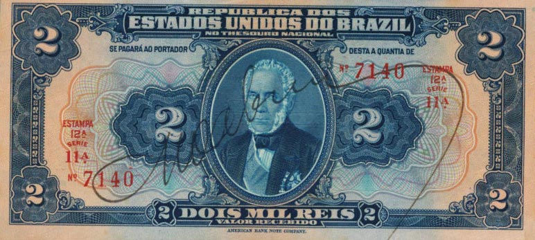 Front of Brazil p14a: 2 Mil Reis from 1919