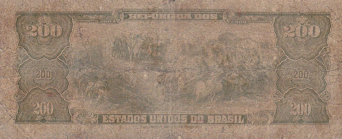 Back of Brazil p154a: 200 Cruzeiros from 1955