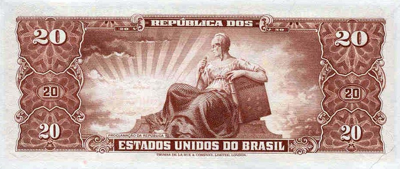 Back of Brazil p178: 20 Cruzeiros from 1962