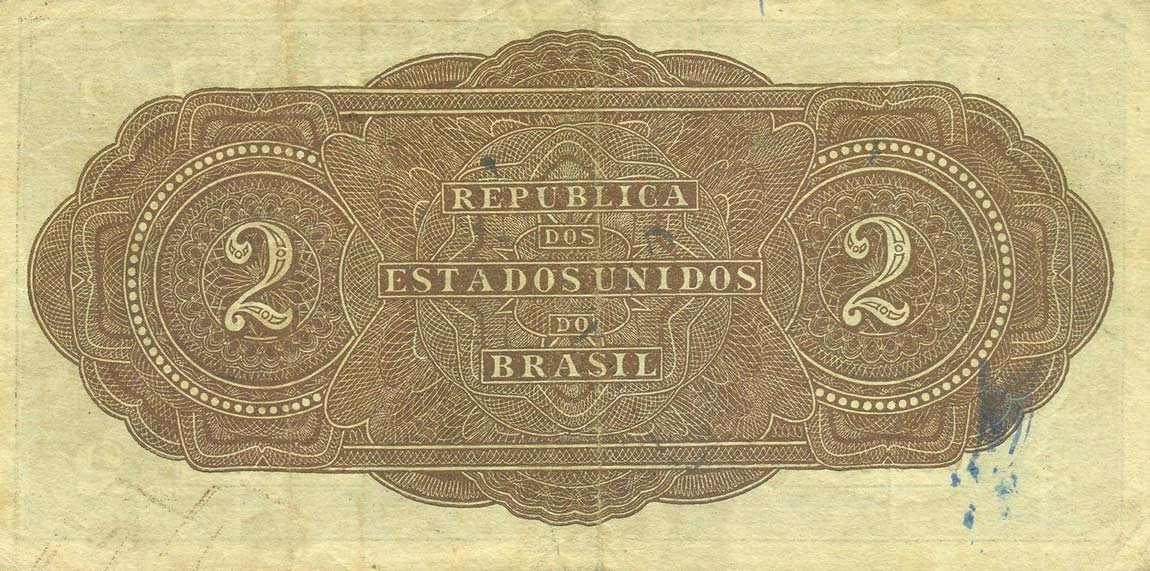 Back of Brazil p17a: 2 Mil Reis from 1923