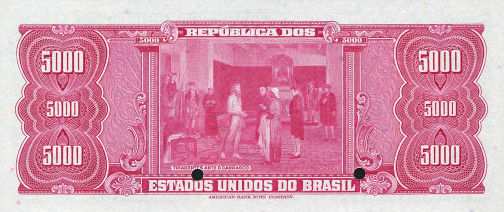 Back of Brazil p188s: 5 Cruzeiros Novos from 1966