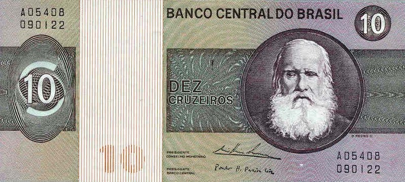 Front of Brazil p193a: 10 Cruzeiros from 1970