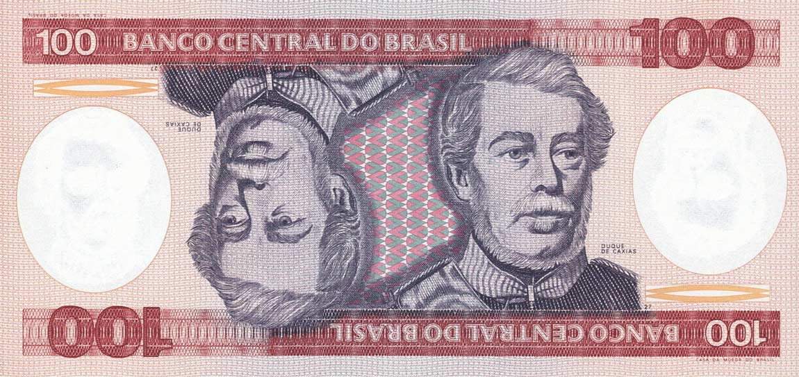 Front of Brazil p198a: 100 Cruzeiros from 1981