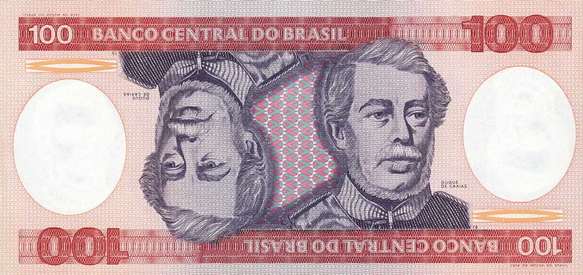 Front of Brazil p198r: 100 Cruzeiros from 1981
