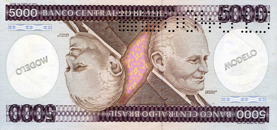 Front of Brazil p202s: 5000 Cruzeiros from 1981