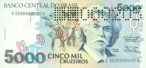 p232s from Brazil: 5000 Cruzeiros from 1990