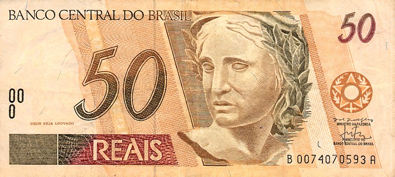 RealBanknotes Brazil P246c 50 Reais From 1994 realbanknotes-brazil-p246c-50-reais-from-1994