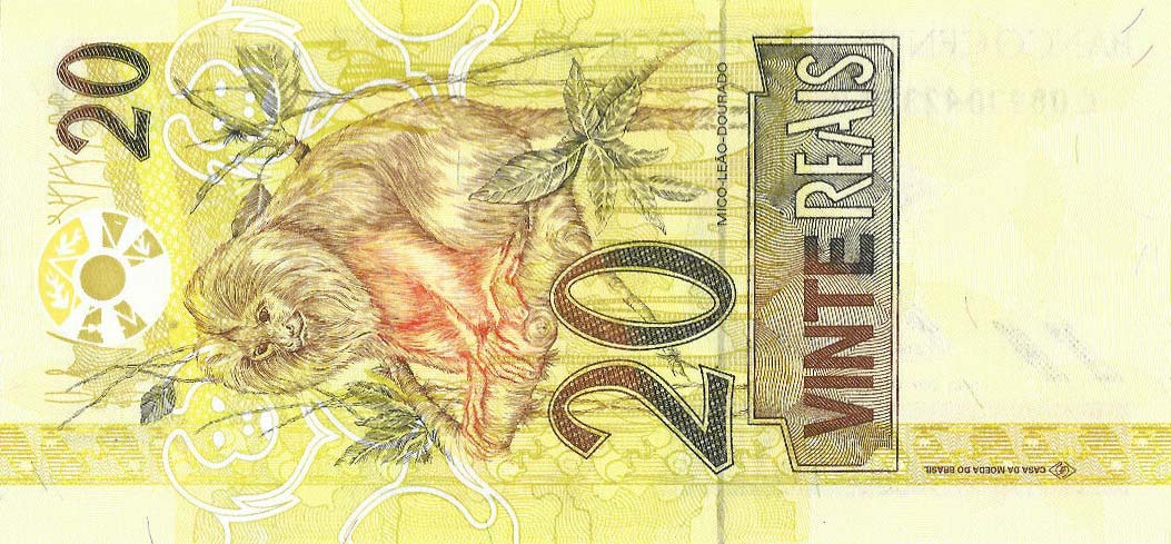 Back of Brazil p250f: 20 Reais from 2002
