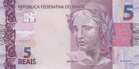 Gallery image for Brazil p253c: 5 Reais from 2010