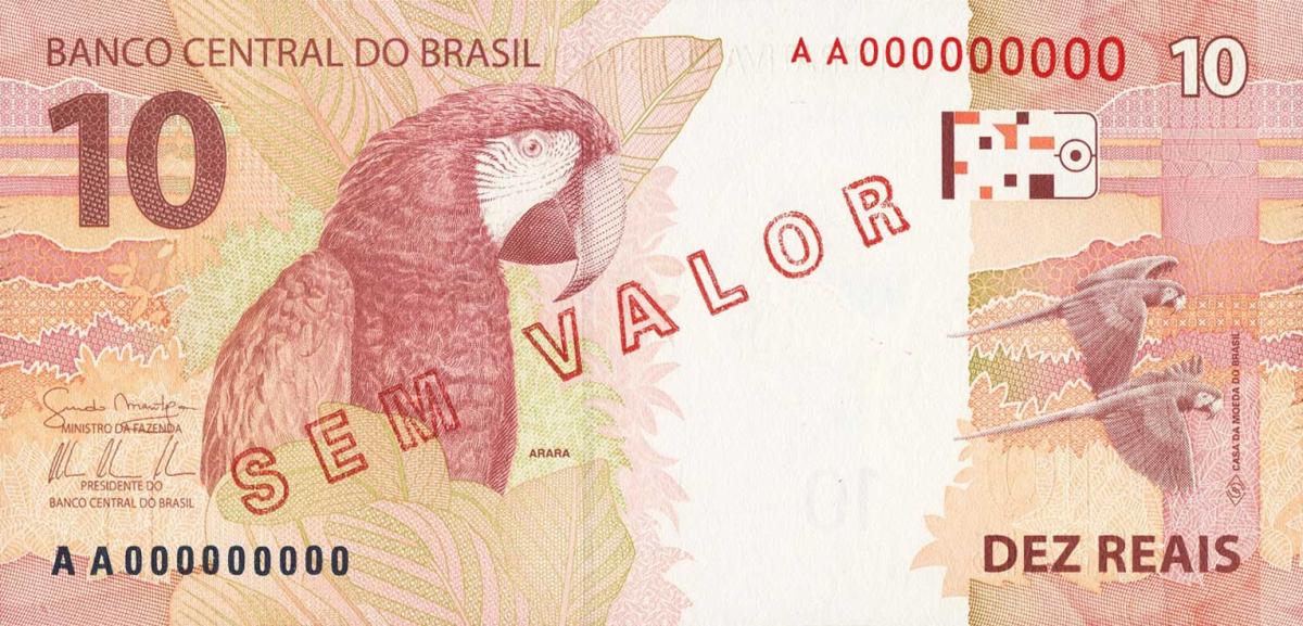 Back of Brazil p254s: 10 Reais from 2010