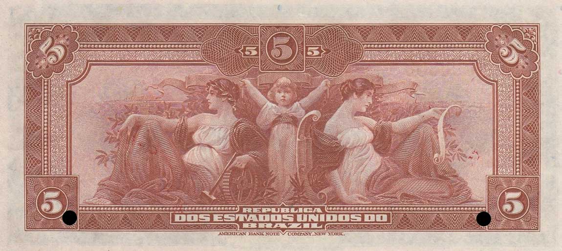 Back of Brazil p29s: 5 Mil Reis from 1925