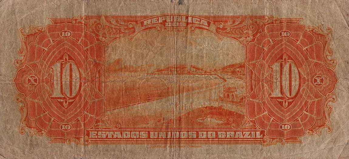 Back of Brazil p36a: 10 Mil Reis from 1918