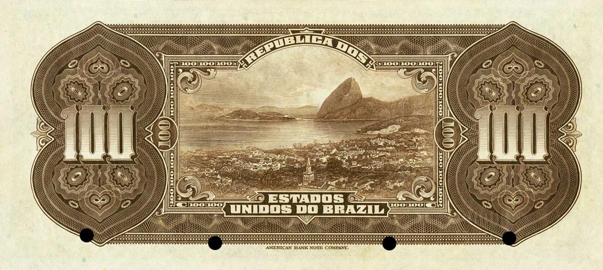 Back of Brazil p68s: 100 Mil Reis from 1919