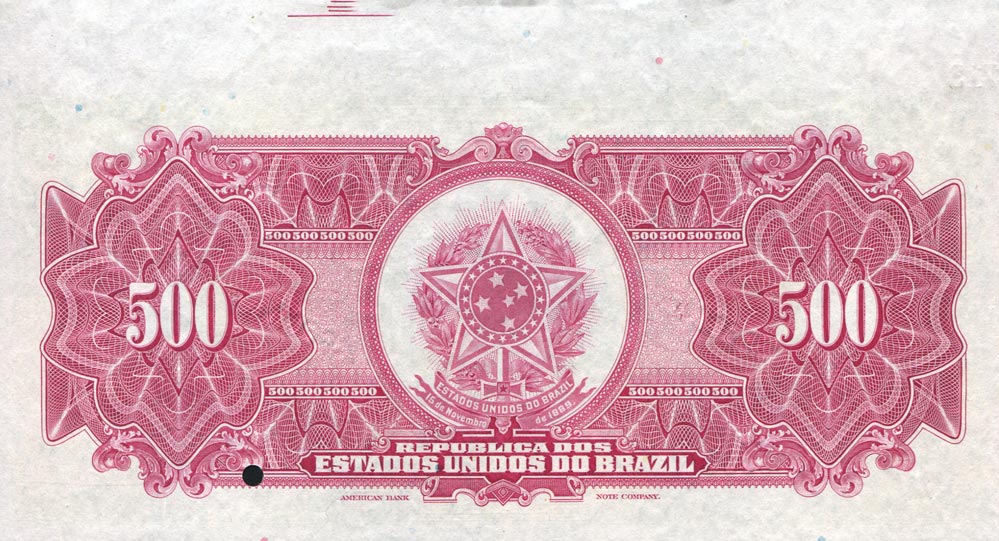 Back of Brazil p91s1: 500 Mil Reis from 1925
