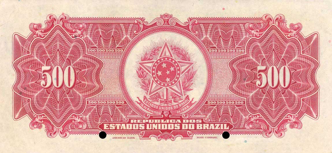 Back of Brazil p91s2: 500 Mil Reis from 1925