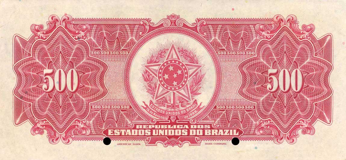 Back of Brazil p91s2: 500 Mil Reis from 1925