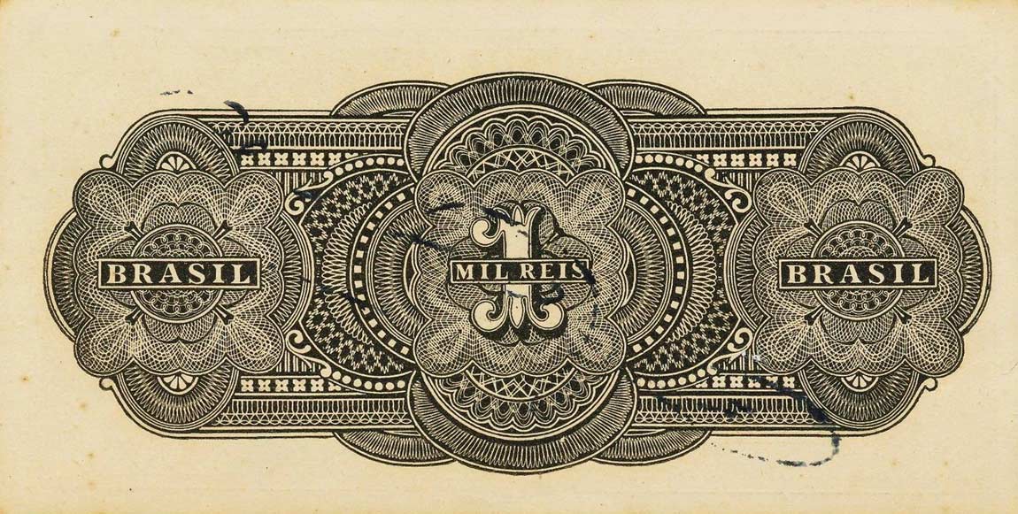 Back of Brazil p9: 1 Mil Reis from 1923