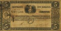 pA221 from Brazil: 5 Mil Reis from 1850