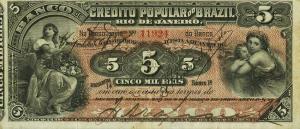 pS551a from Brazil: 5 Mil Reis from 1892