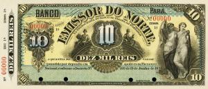 pS580 from Brazil: 10 Mil Reis from 1890