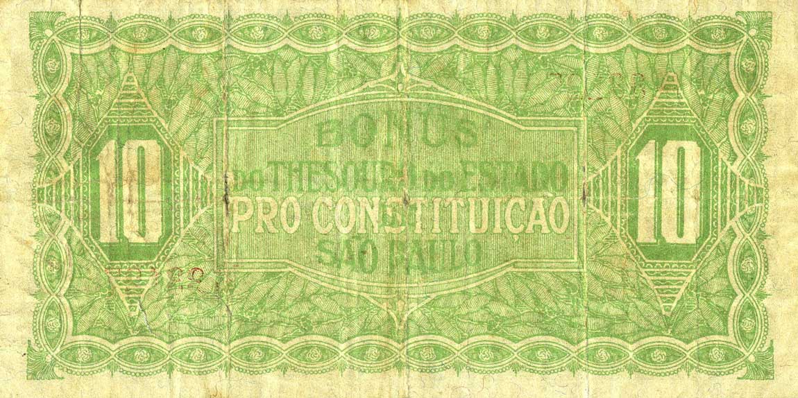 Back of Brazil pS862: 10 Mil Reis from 1932