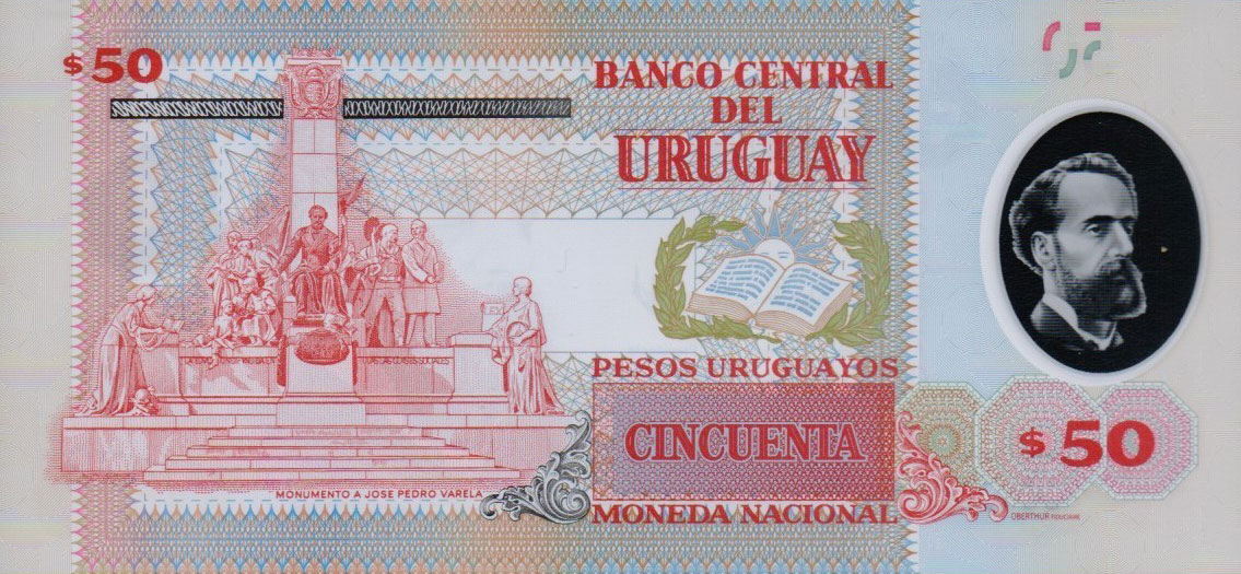 Back of Uruguay p102b: 50 Pesos Uruguayos from 2021