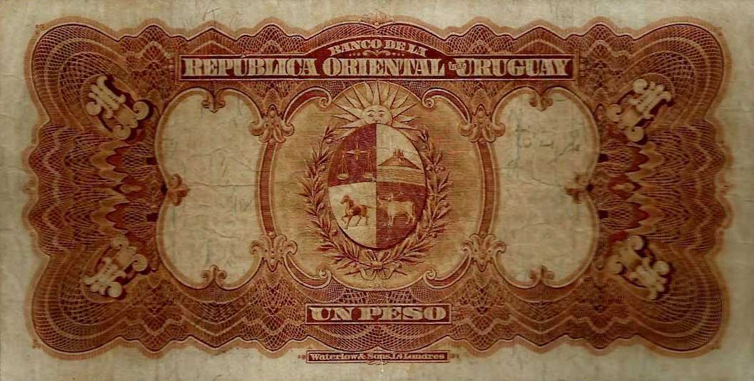 Back of Uruguay p2b: 50 Centesimos from 1896